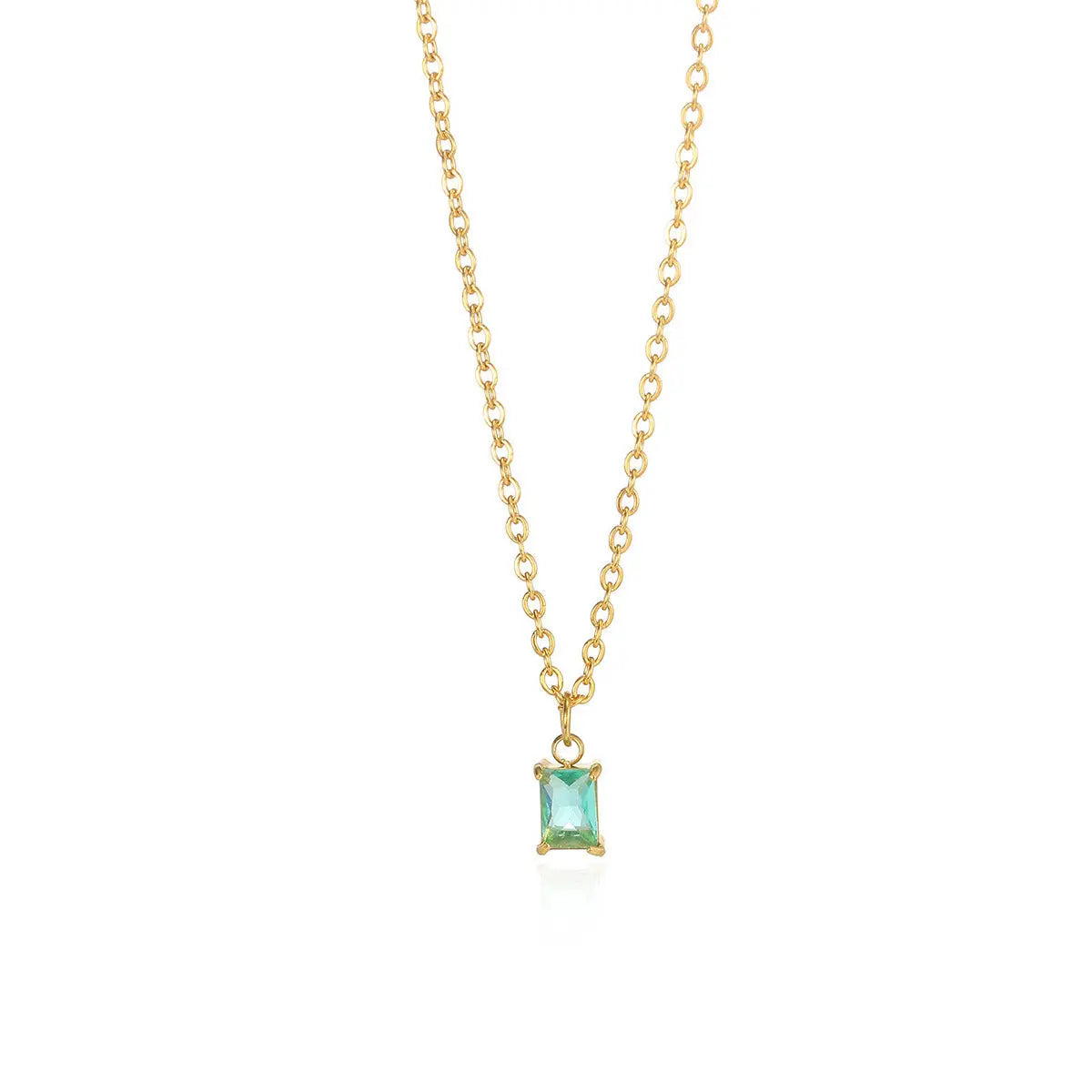 Collier Pendentif Pierre de Naissance Décembre - Acier Inoxydable Femme - BMYANY