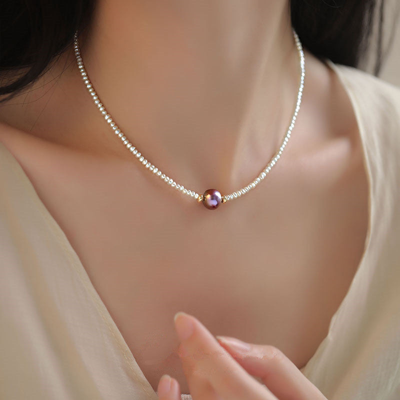 Collier Perles d'Eau Douce Petites Particules Femme - BMYANY
