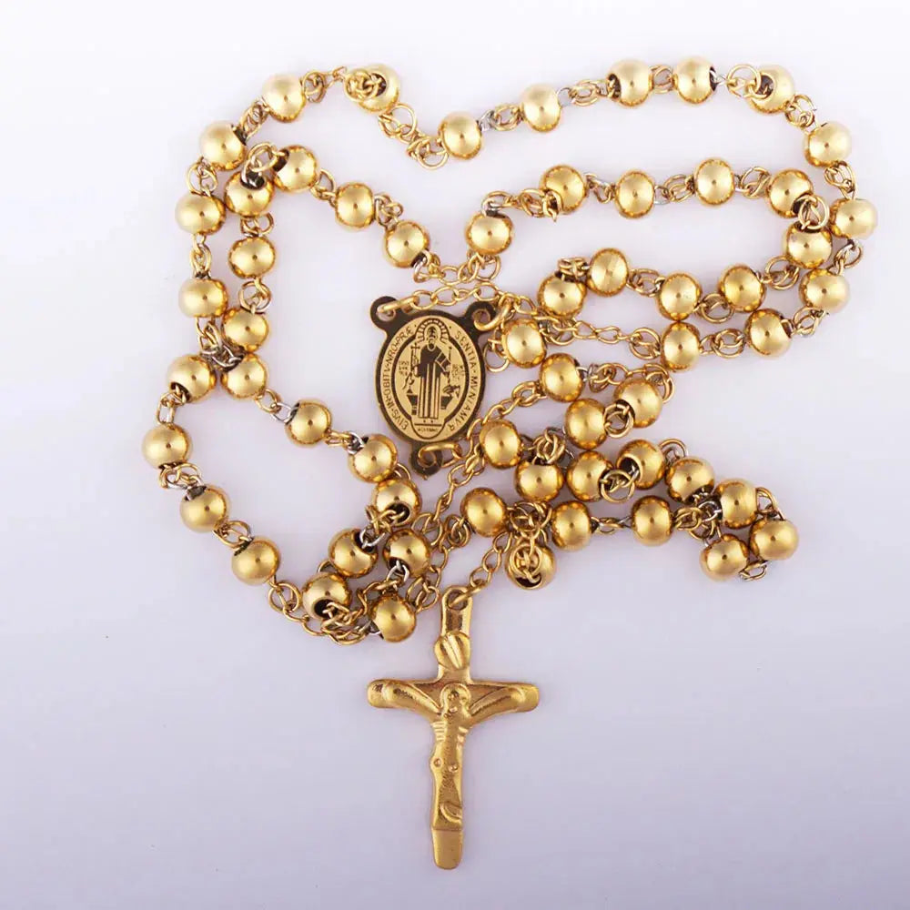 Collier San Benito Acier Inoxydable | Croix St Benito Femme - BMYANY