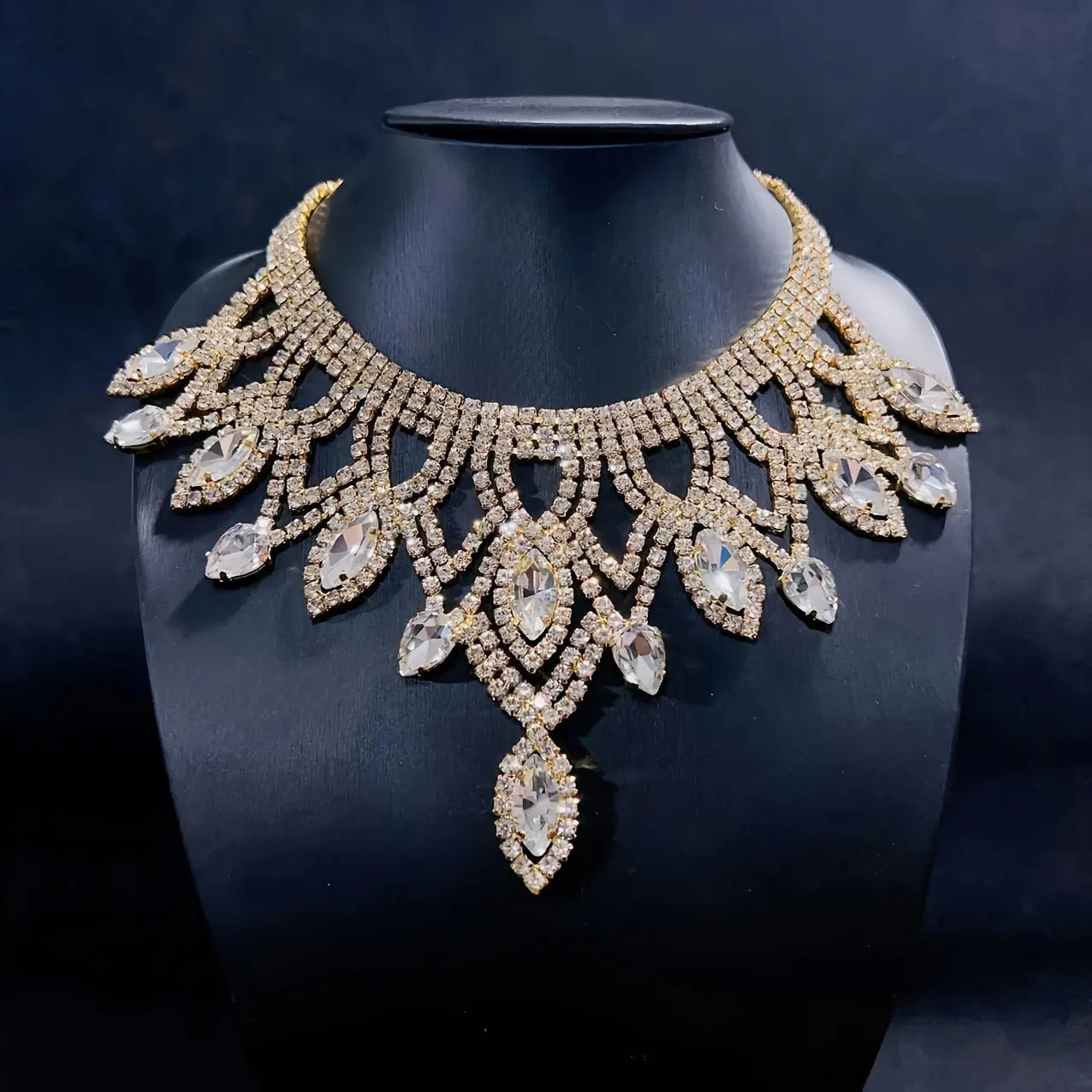 Collier Strass Exagéré Six Couleurs Multicouche Luxe - BMYANY