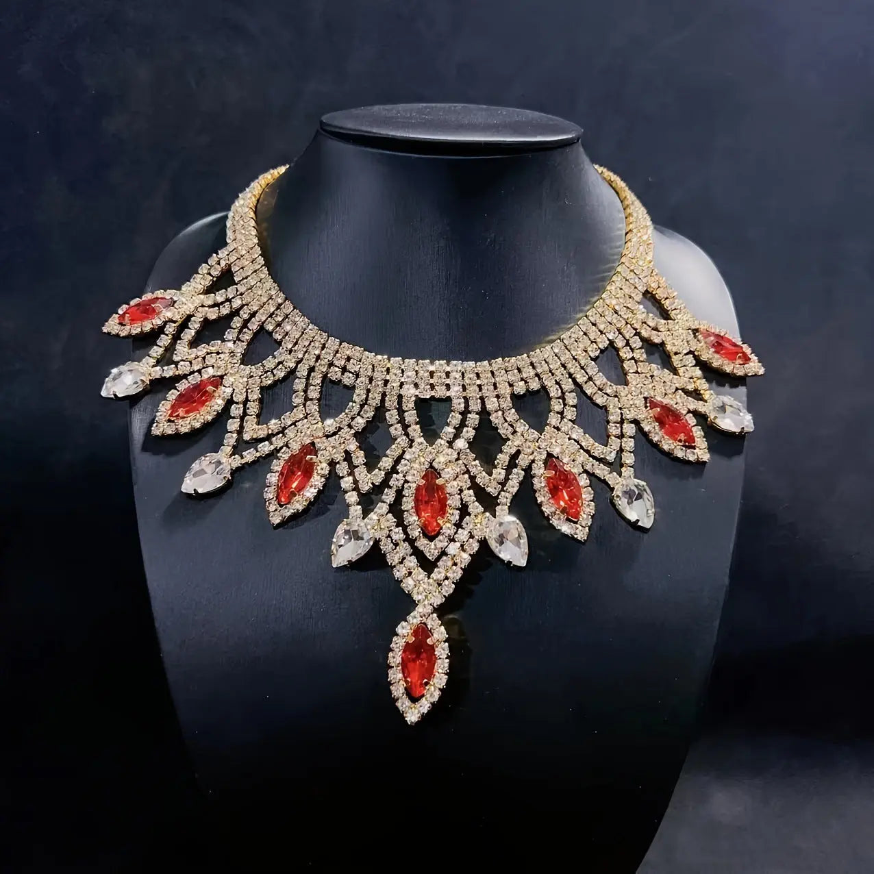 Collier Strass Exagéré Six Couleurs Multicouche Luxe - BMYANY