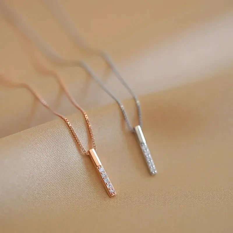 Collier  avec pendentif en argent sterling 925 véritable et zircon pour femme - BMYANY