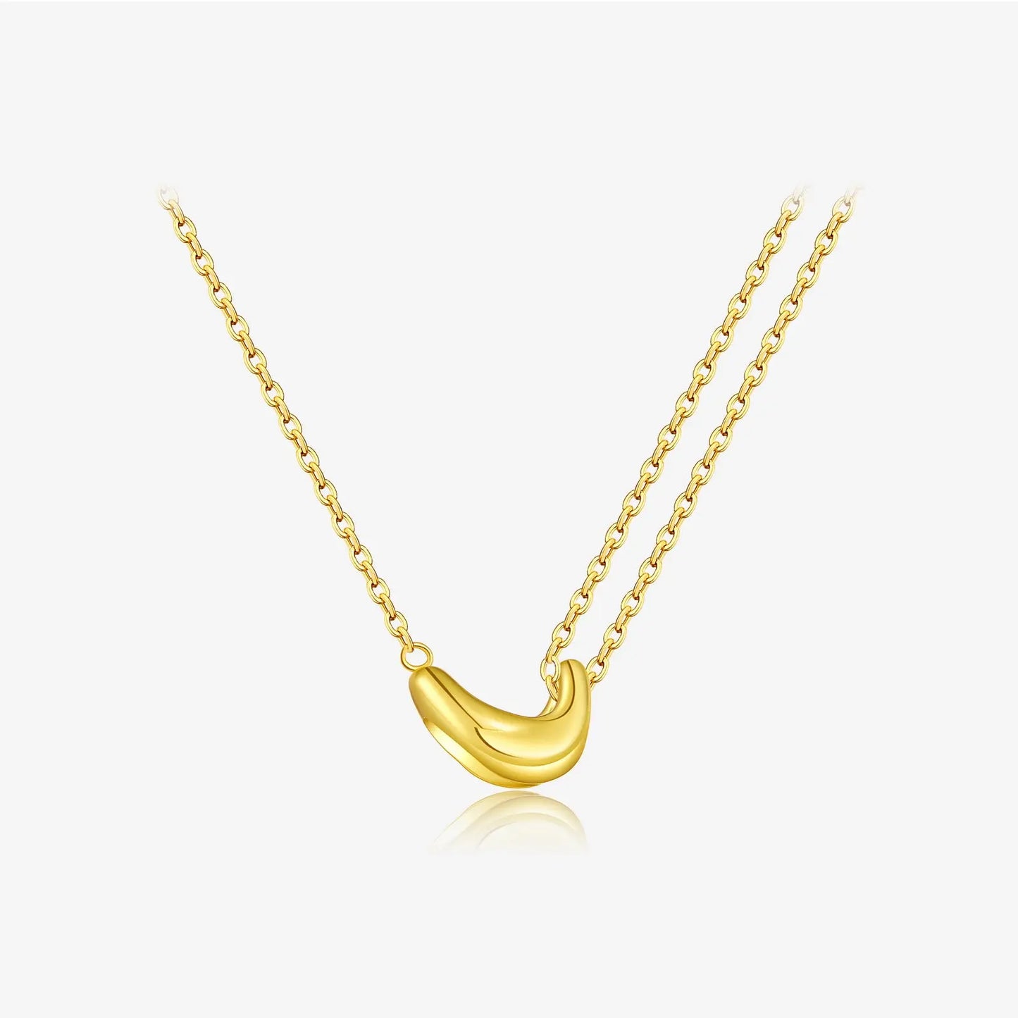 Collier d’argent sterling S925 Haricot Rouge Porte-Bonheur - BMYANY