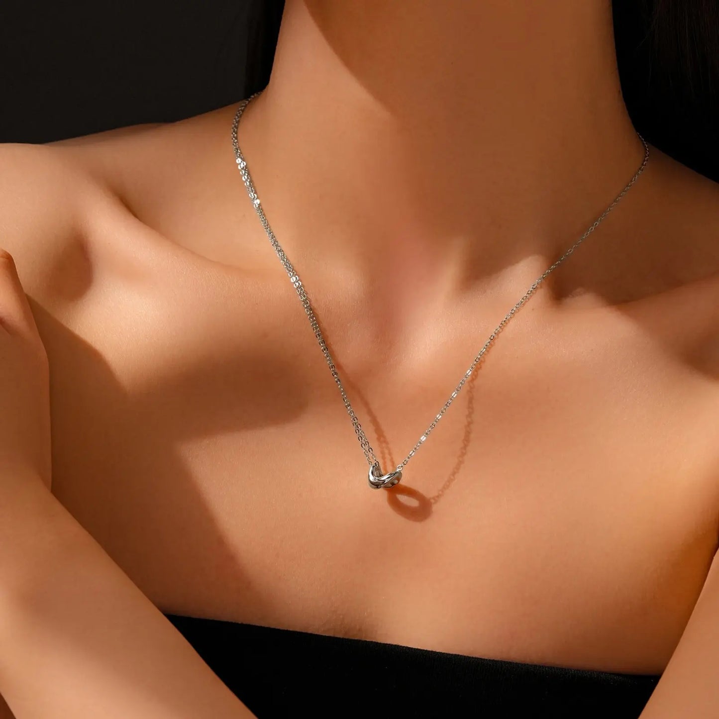 Collier d’argent sterling S925 Haricot Rouge Porte-Bonheur - BMYANY