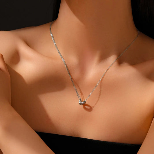 Collier d’argent sterling S925 Haricot Rouge Porte-Bonheur - BMYANY