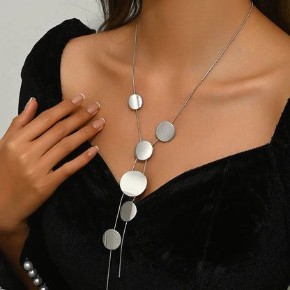 Collier femme long géométrique pour femme au design circulaire - BMYANY