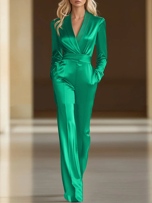 Combinaison Femme Automne Élégante Taille Haute Style Européen - BMYANY