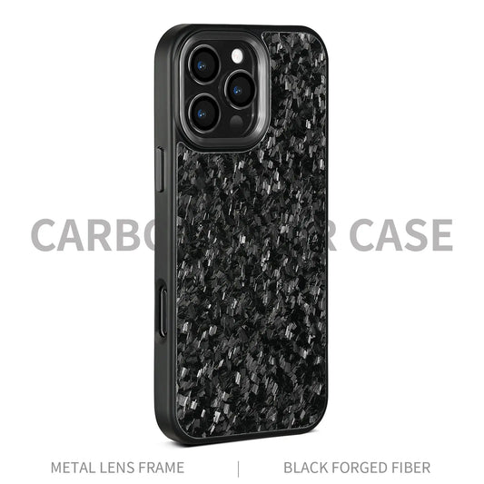 Coque Cadre Métal Fibre de Carbone Magnétique iPhone 14 - BMYANY