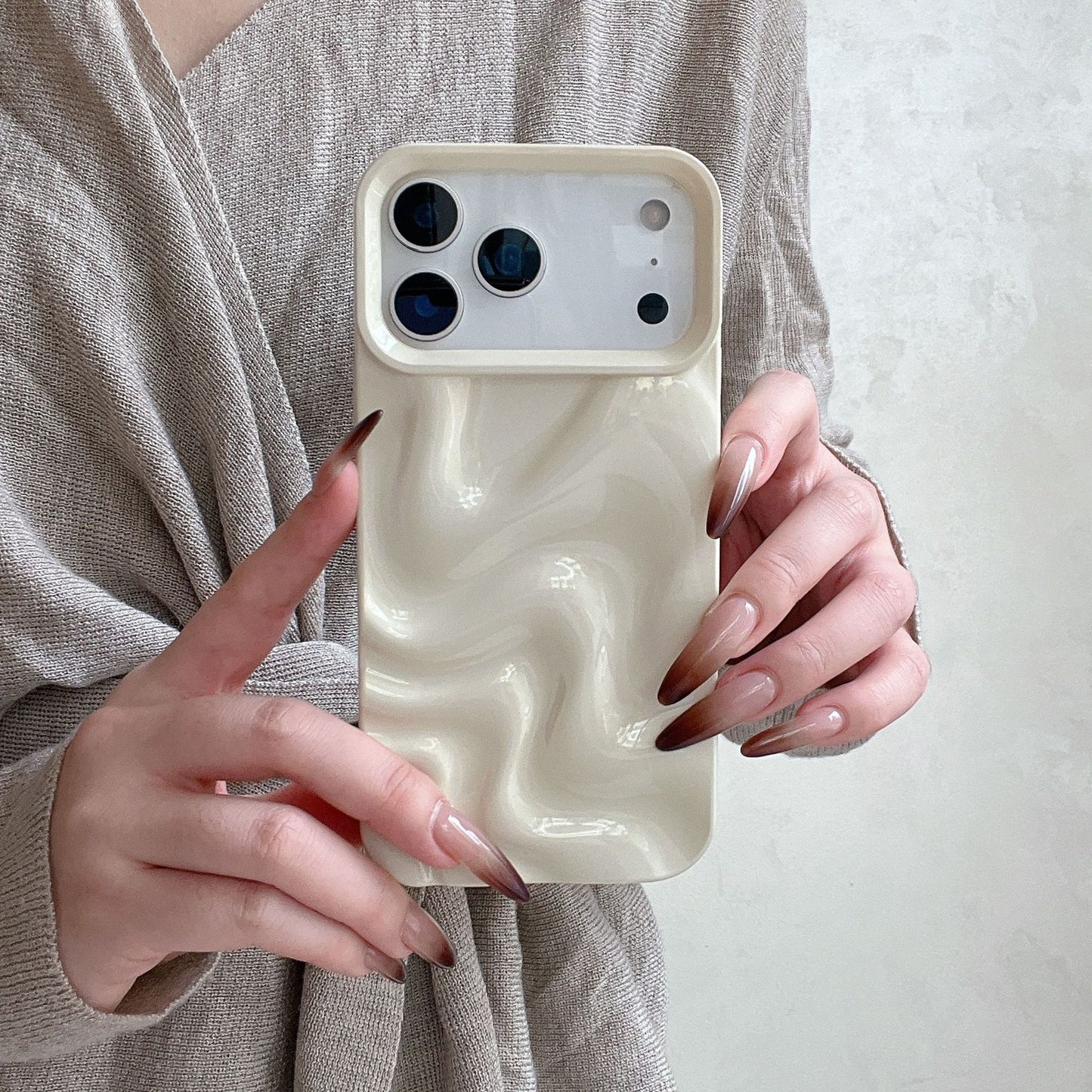 Coque iPhone Effet Ondulation 3D TPU Souple Style Coréen - BMYANY