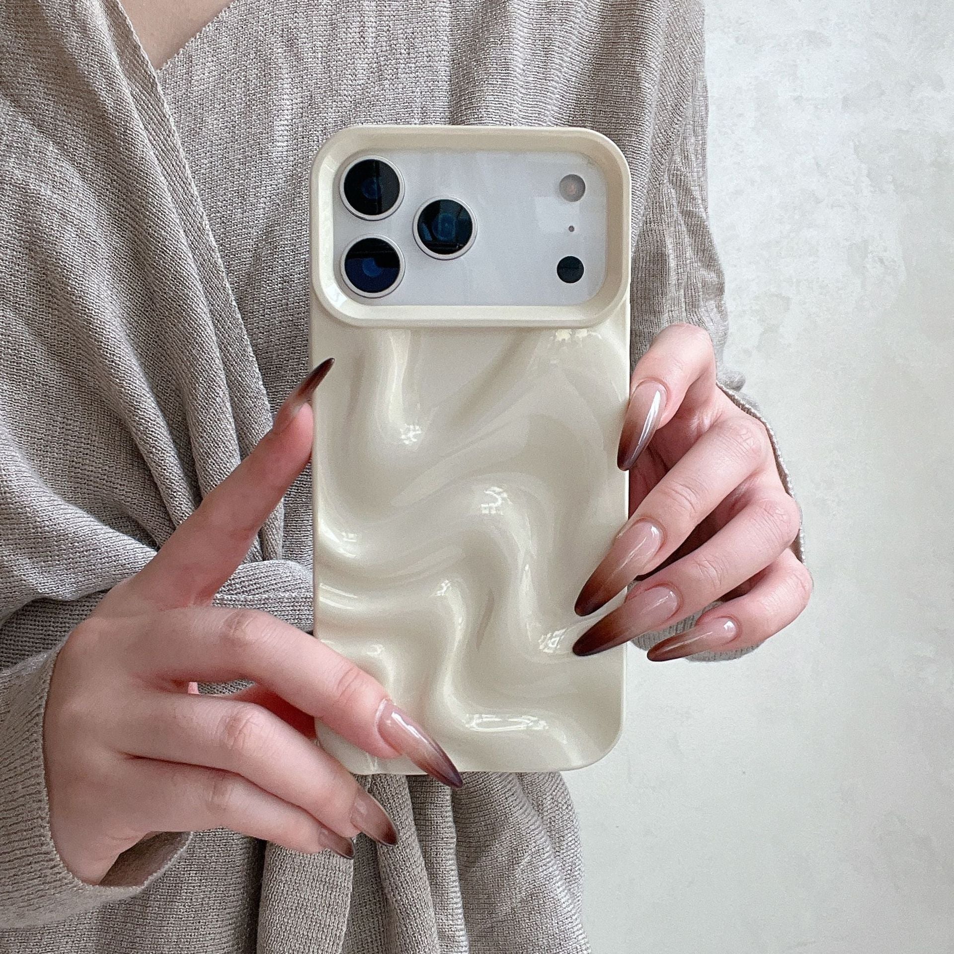 Coque iPhone Effet Ondulation 3D TPU Souple Style Coréen - BMYANY