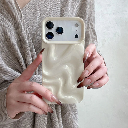 Coque iPhone Effet Ondulation 3D TPU Souple Style Coréen - BMYANY