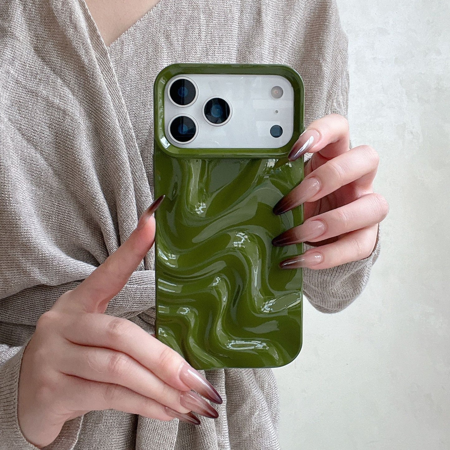 Coque iPhone Effet Ondulation 3D TPU Souple Style Coréen - BMYANY
