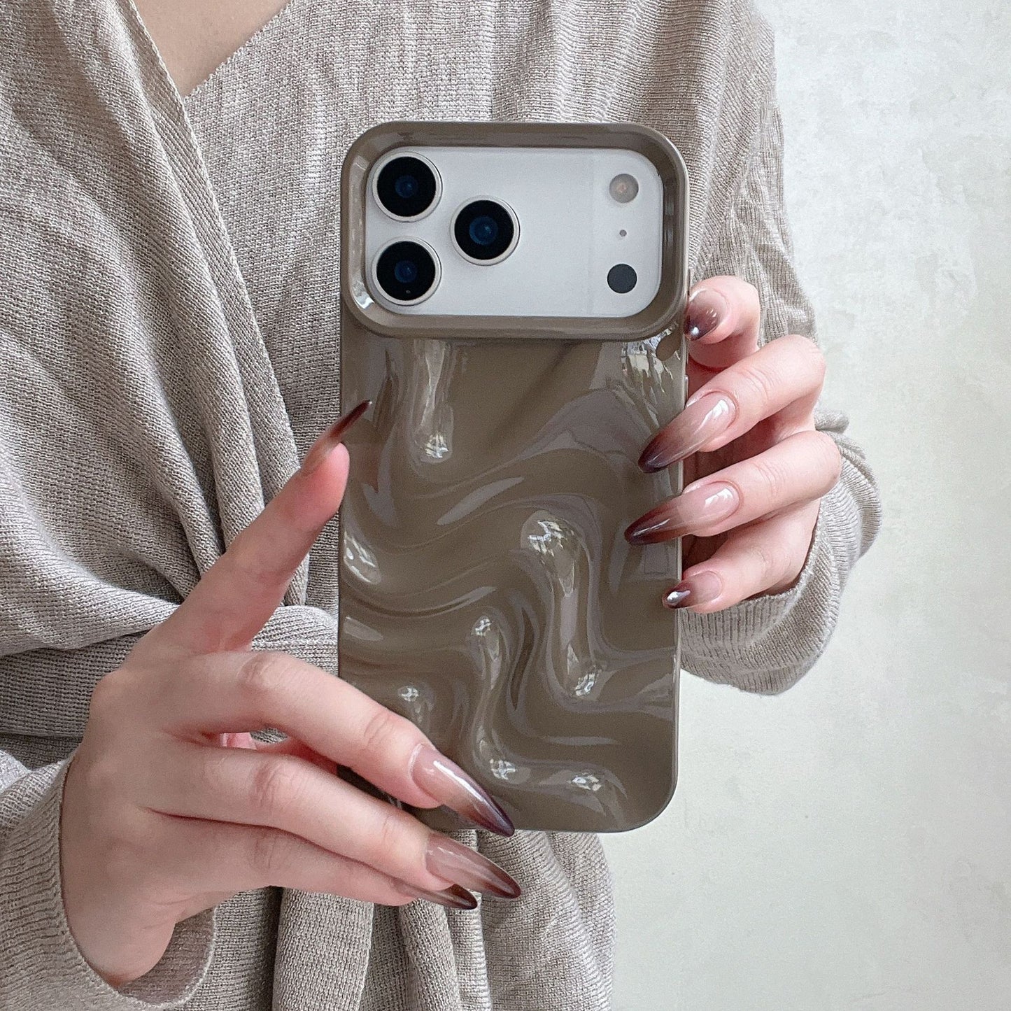 Coque iPhone Effet Ondulation 3D TPU Souple Style Coréen - BMYANY