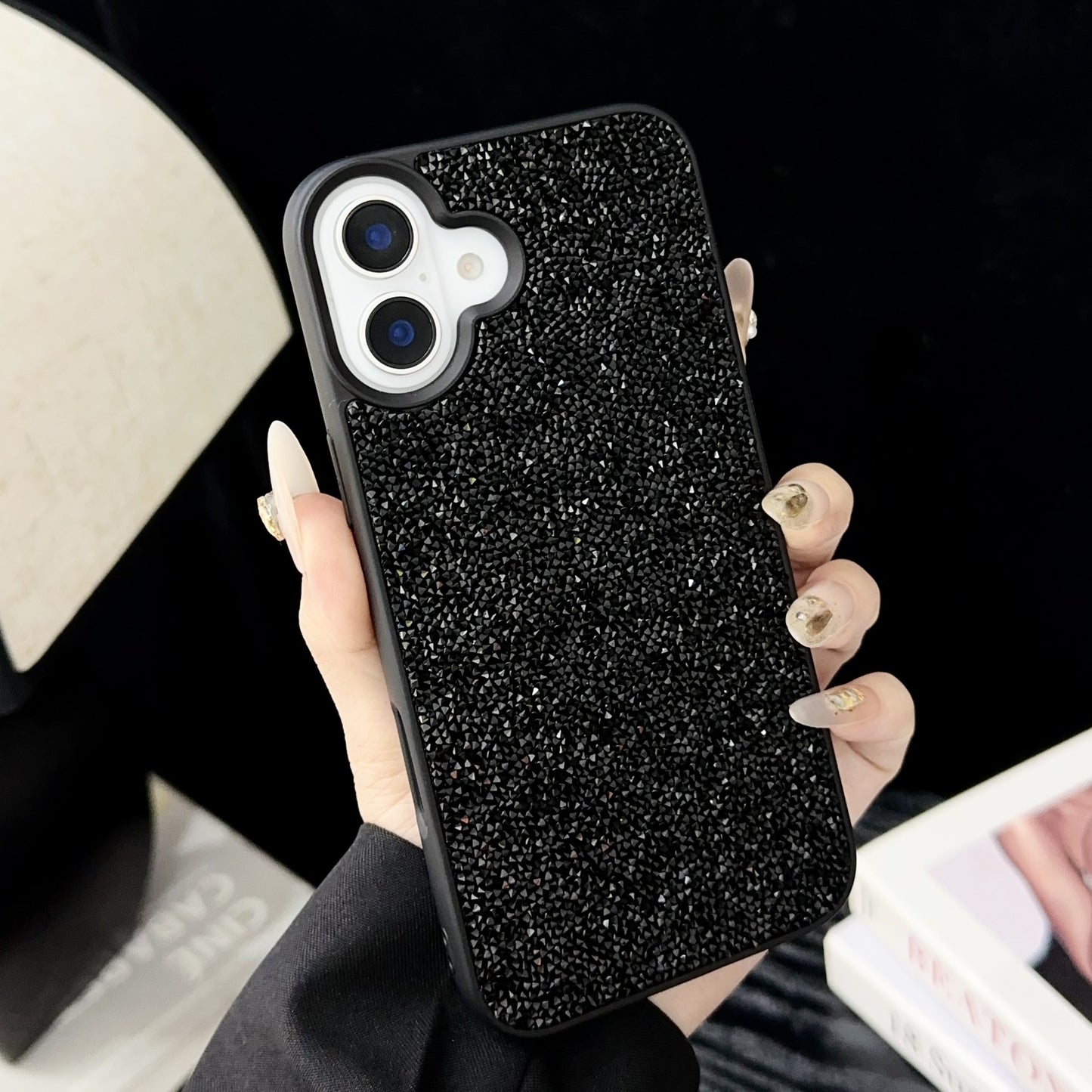 Coque iPhone  effet Peau Carbink Bords Souples Coque Rigide - BMYANY