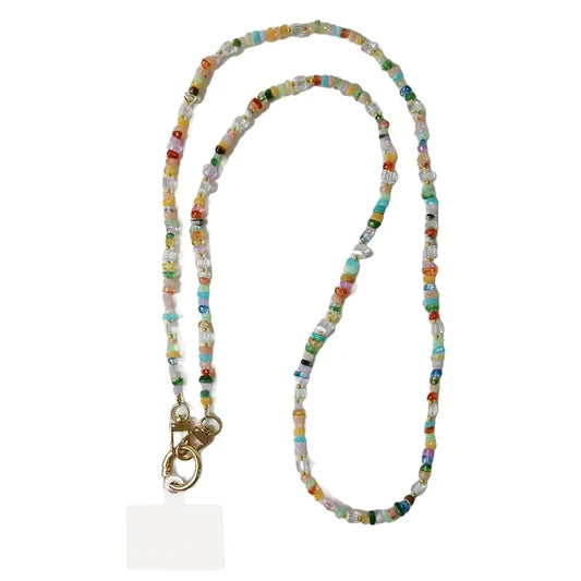 Cordon bandoulière perles colorées cube sucre - BMYANY