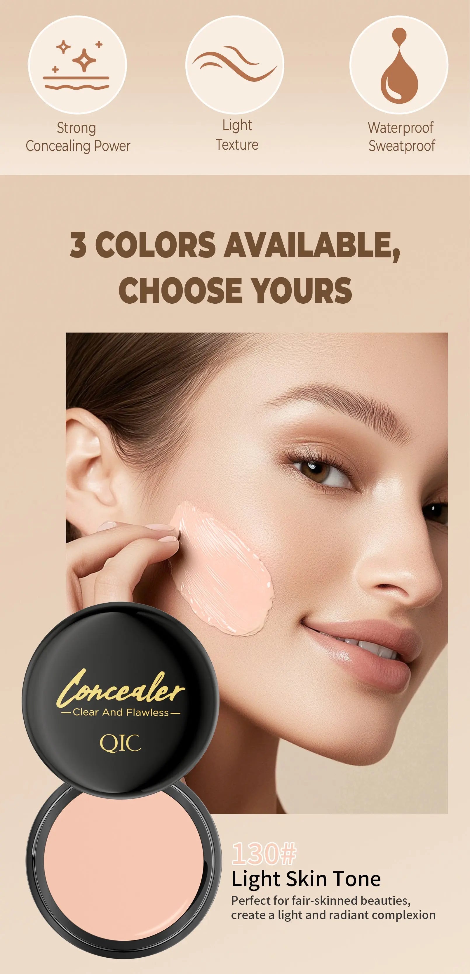 Correcteur Haute Couvrance - Anti-Cernes, Imperfections & Tatouages - BMYANY
