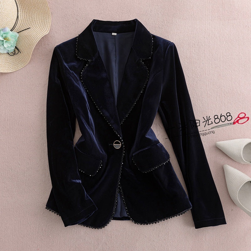 Costume Velours Élégant Femmes - Coupe Slim Chic - BMYANY