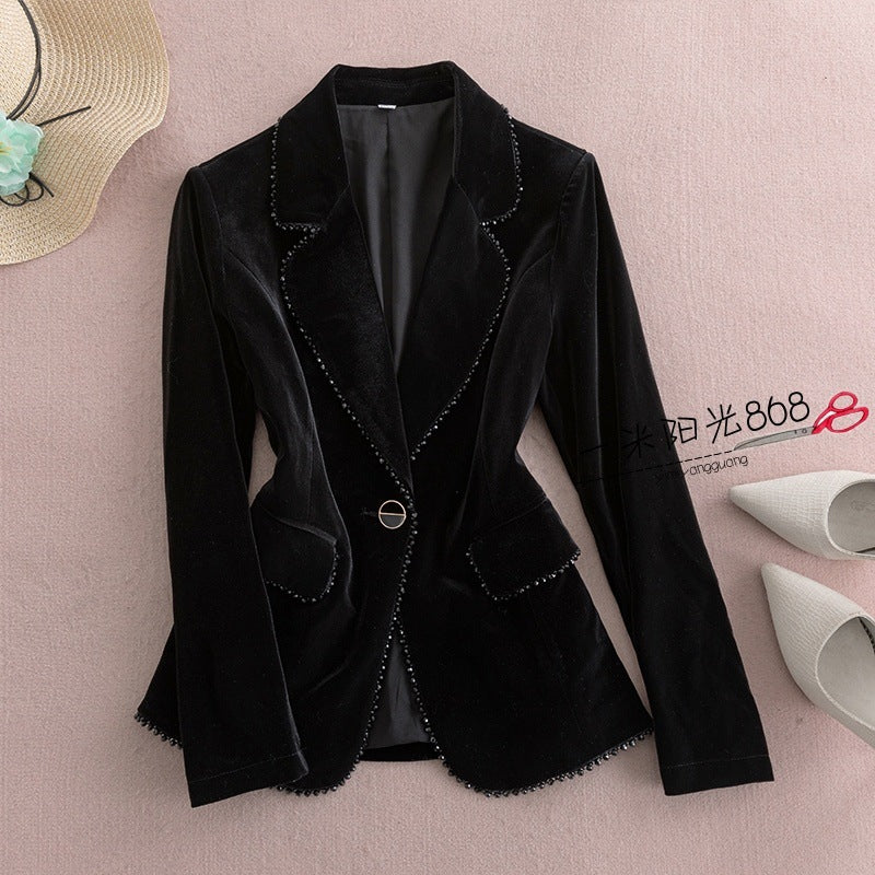 Costume Velours Élégant Femmes - Coupe Slim Chic - BMYANY