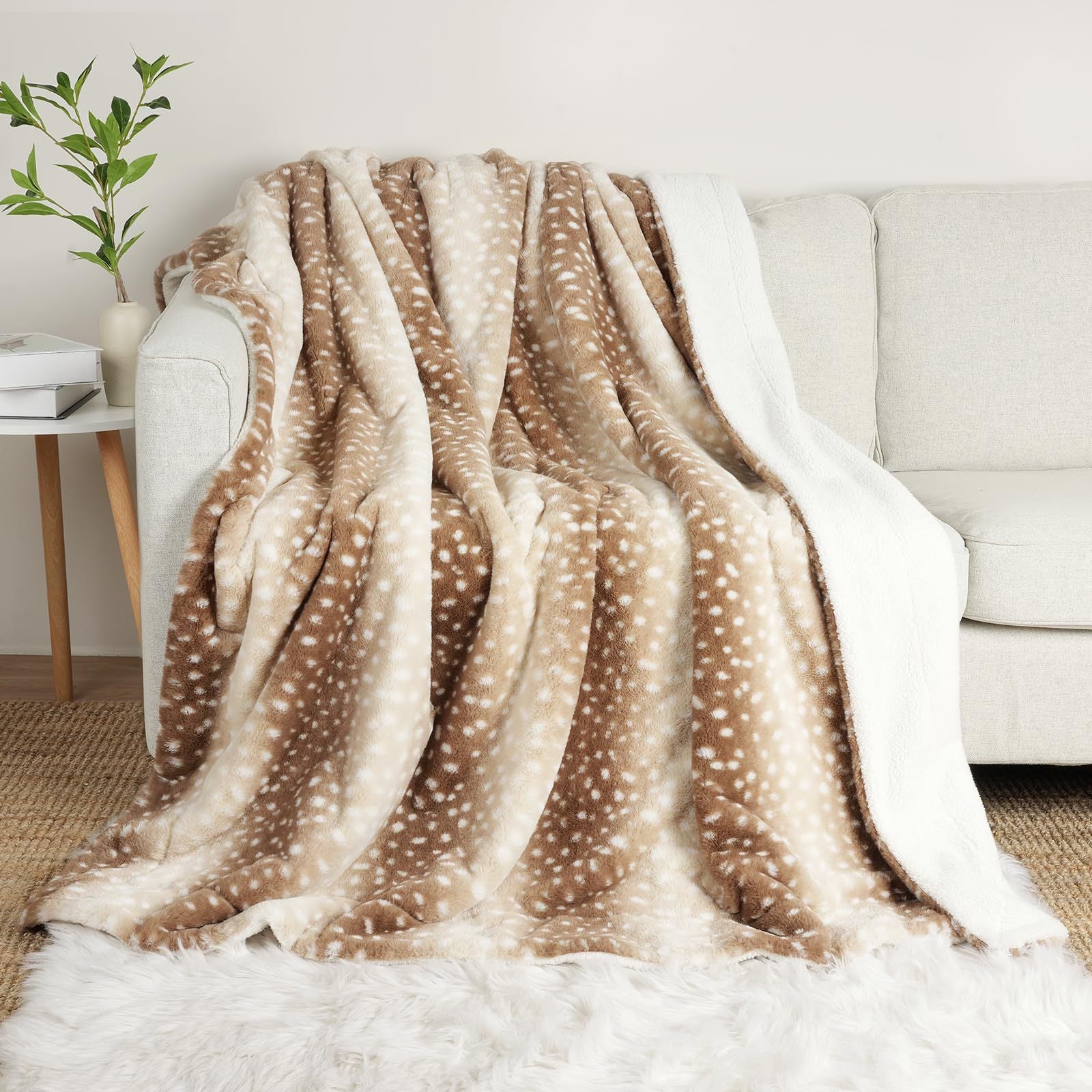 Couverture Personnalisée Flanelle Motif Rayures Animaux - BMYANY