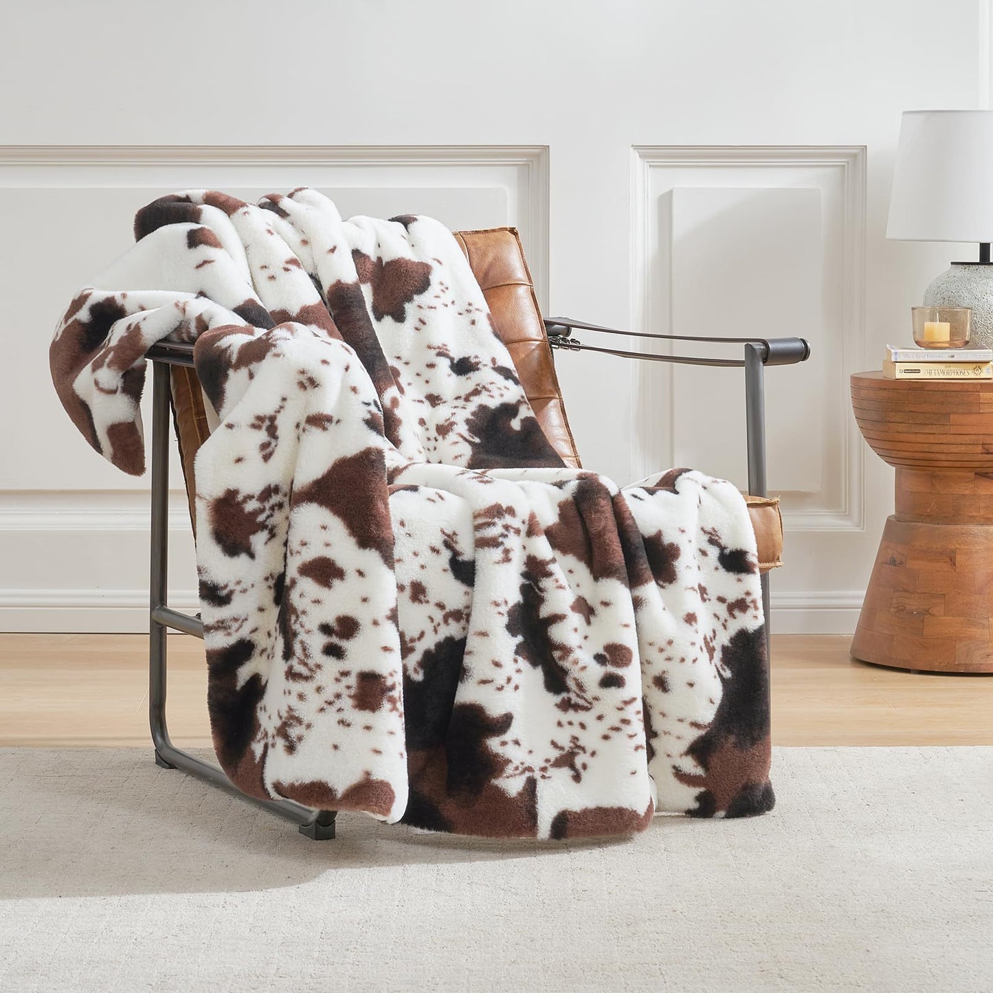 Couverture Personnalisée Flanelle Motif Rayures Animaux - BMYANY