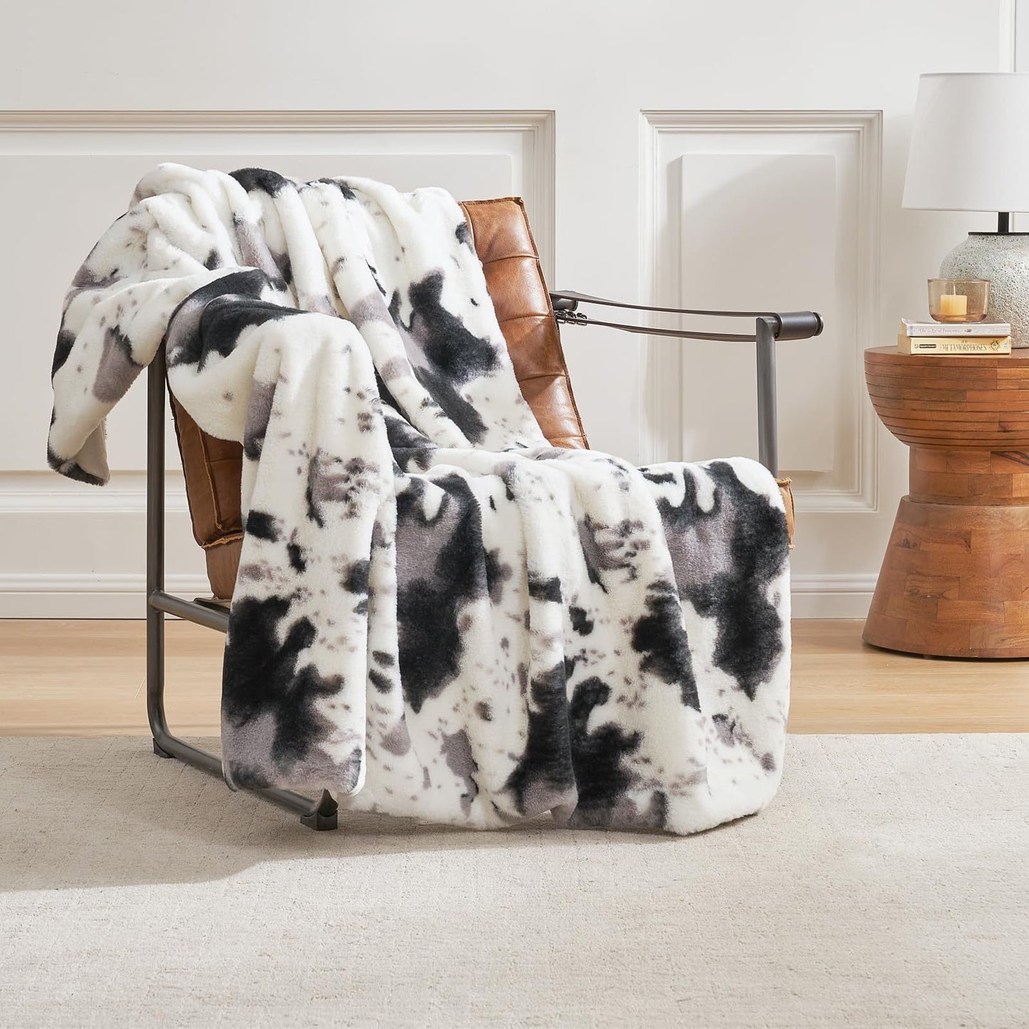 Couverture Personnalisée Flanelle Motif Rayures Animaux - BMYANY