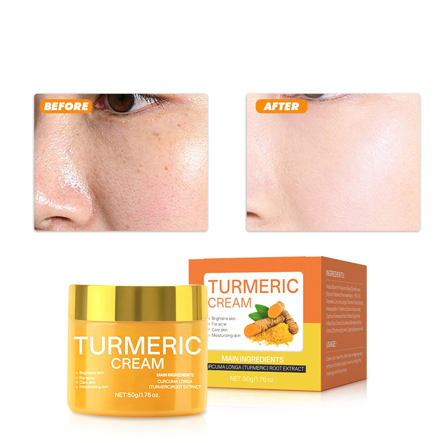 Crème Hydratante Éclaircissante et Nourrissante - Soin du Teint 50g - BMYANY