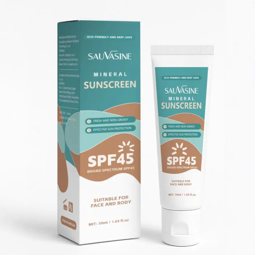 Crème Solaire Minérale UV SAUVASINE - Protection Légère et Non Grasse - BMYANY
