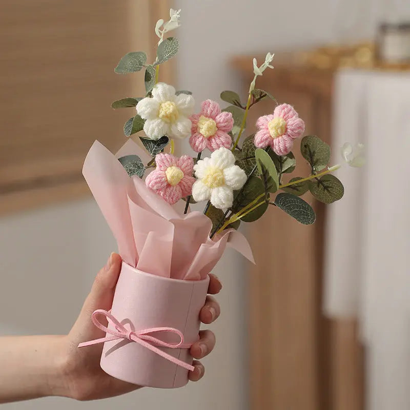 Décorations Florales Tricotées à la Main DIY - BMYANY