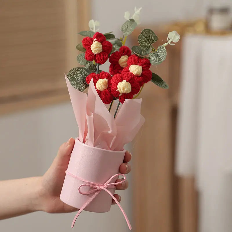 Décorations Florales Tricotées à la Main DIY - BMYANY