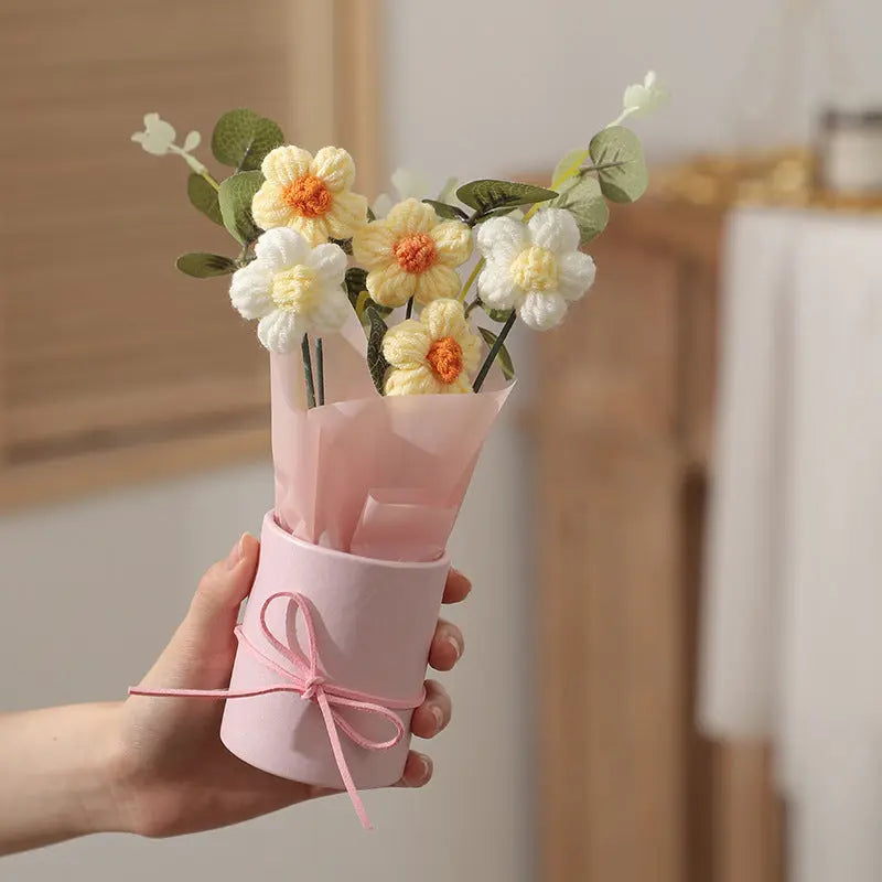 Décorations Florales Tricotées à la Main DIY - BMYANY