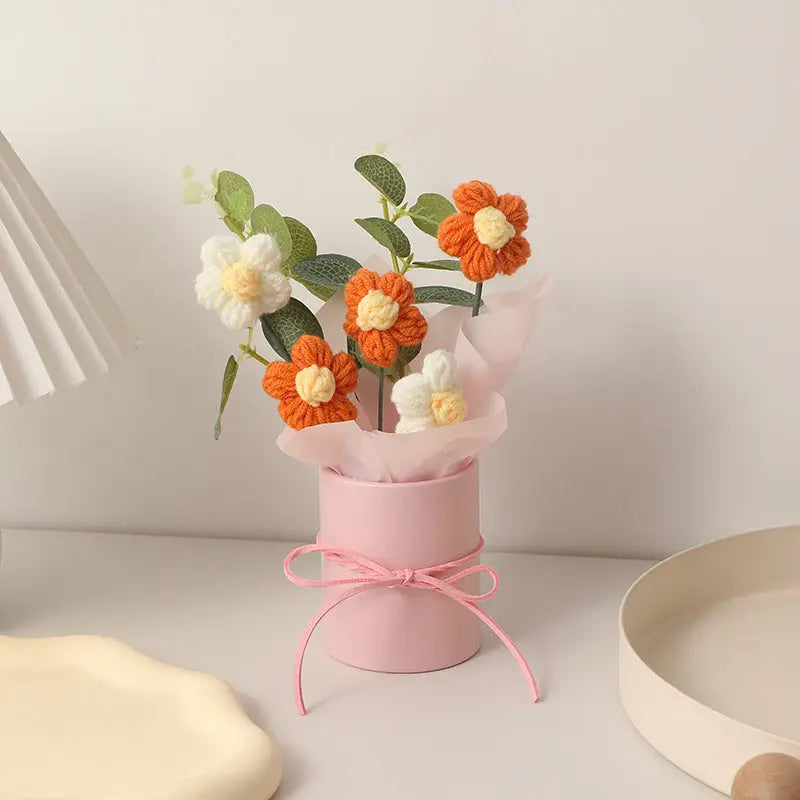 Décorations Florales Tricotées à la Main DIY - BMYANY