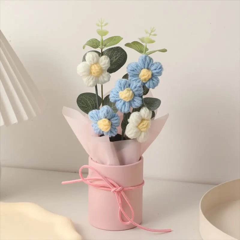 Décorations Florales Tricotées à la Main DIY - BMYANY