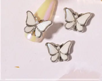 Décorations Ongles Papillon Cristal Strass Dorés - Ornements 3D - BMYANY