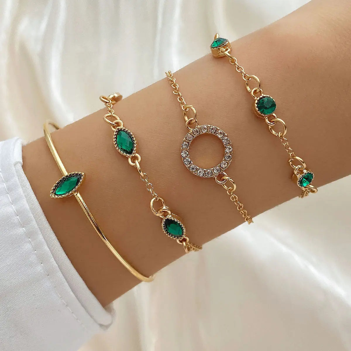 Ensemble 4 bracelets Femme Diamant et Strass - Chaîne Élégante - BMYANY