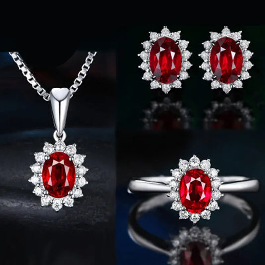 Ensemble Collier Zircon Pierres Précieuses Multicolores - BMYANY