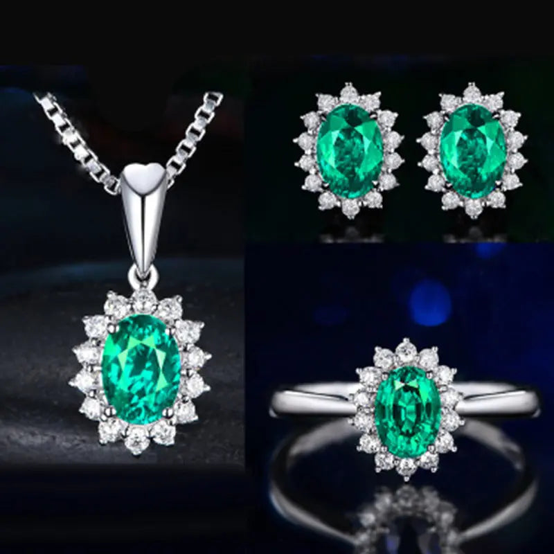 Ensemble Collier Zircon Pierres Précieuses Multicolores - BMYANY