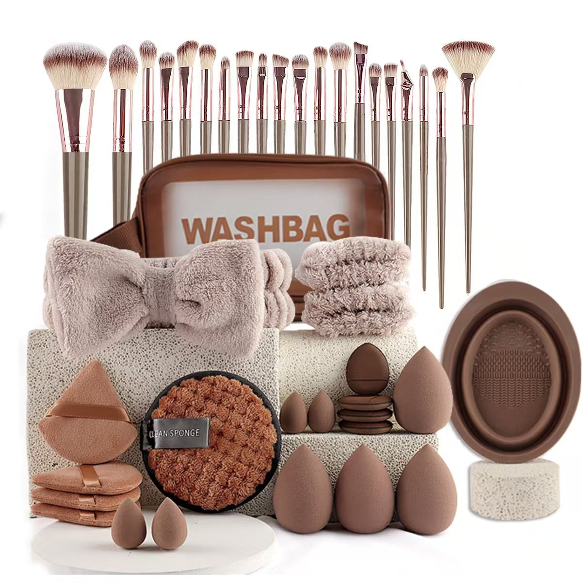 Ensemble Complet 40 Pièces Outils Beauté Maquillage Nettoyage Visage - BMYANY