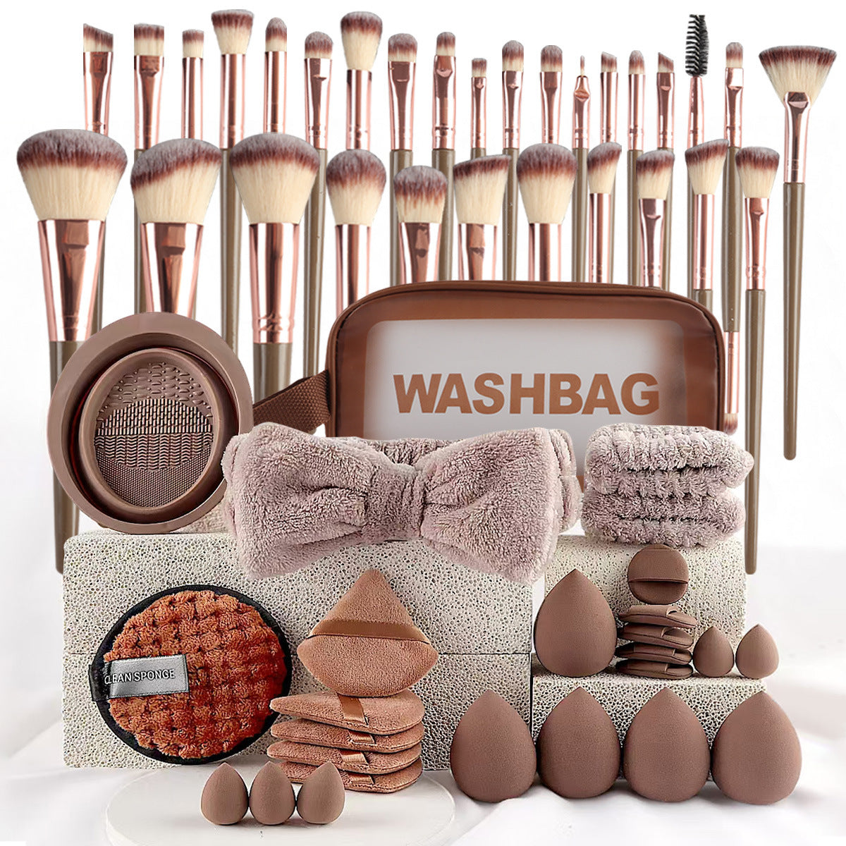 Ensemble Complet 40 Pièces Outils Beauté Maquillage Nettoyage Visage - BMYANY