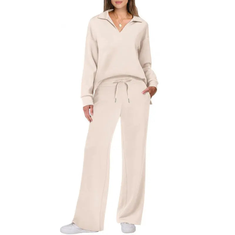 Ensemble Décontracté Femme Couleur Unie avec Cordon de Serrage - BMYANY