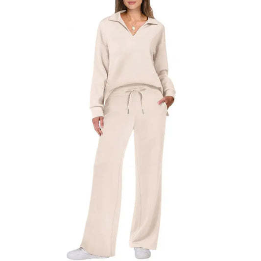 Ensemble Décontracté Femme Couleur Unie avec Cordon de Serrage - BMYANY
