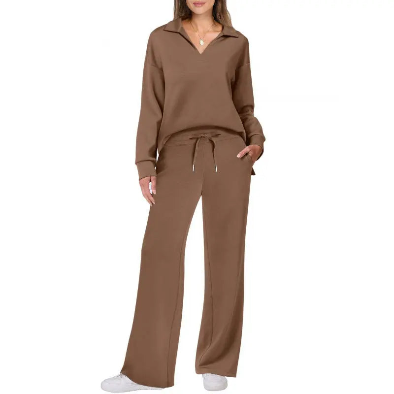Ensemble Décontracté Femme Couleur Unie avec Cordon de Serrage - BMYANY