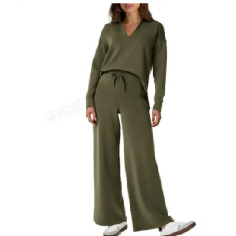 Ensemble Décontracté Femme Couleur Unie avec Cordon de Serrage - BMYANY