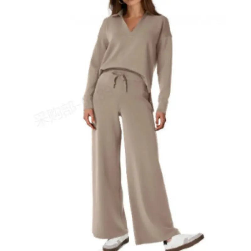 Ensemble Décontracté Femme Couleur Unie avec Cordon de Serrage - BMYANY