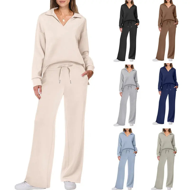 Ensemble Décontracté Femme Couleur Unie avec Cordon de Serrage - BMYANY