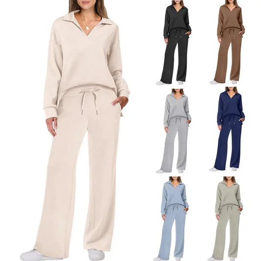 Ensemble Décontracté Femme Couleur Unie avec Cordon de Serrage - BMYANY