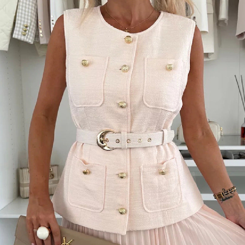 Ensemble Deux Pièces Style Chanel - Gilet Sans Manches - BMYANY