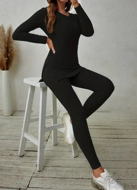 Ensemble Moulant Femme Couleur Unie Manches Longues - BMYANY