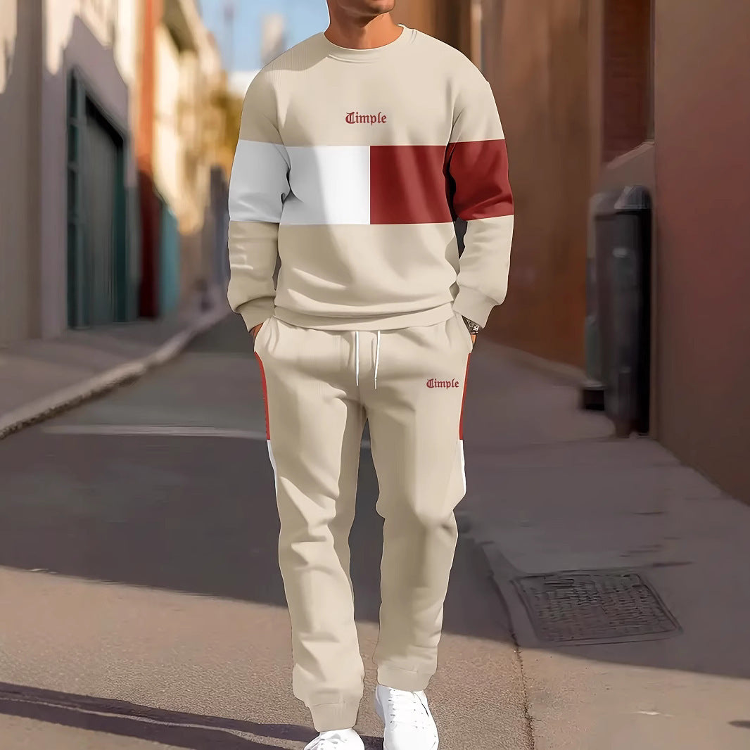 Ensemble Sport Loisir Homme Imprimé Simple Tendance - BMYANY