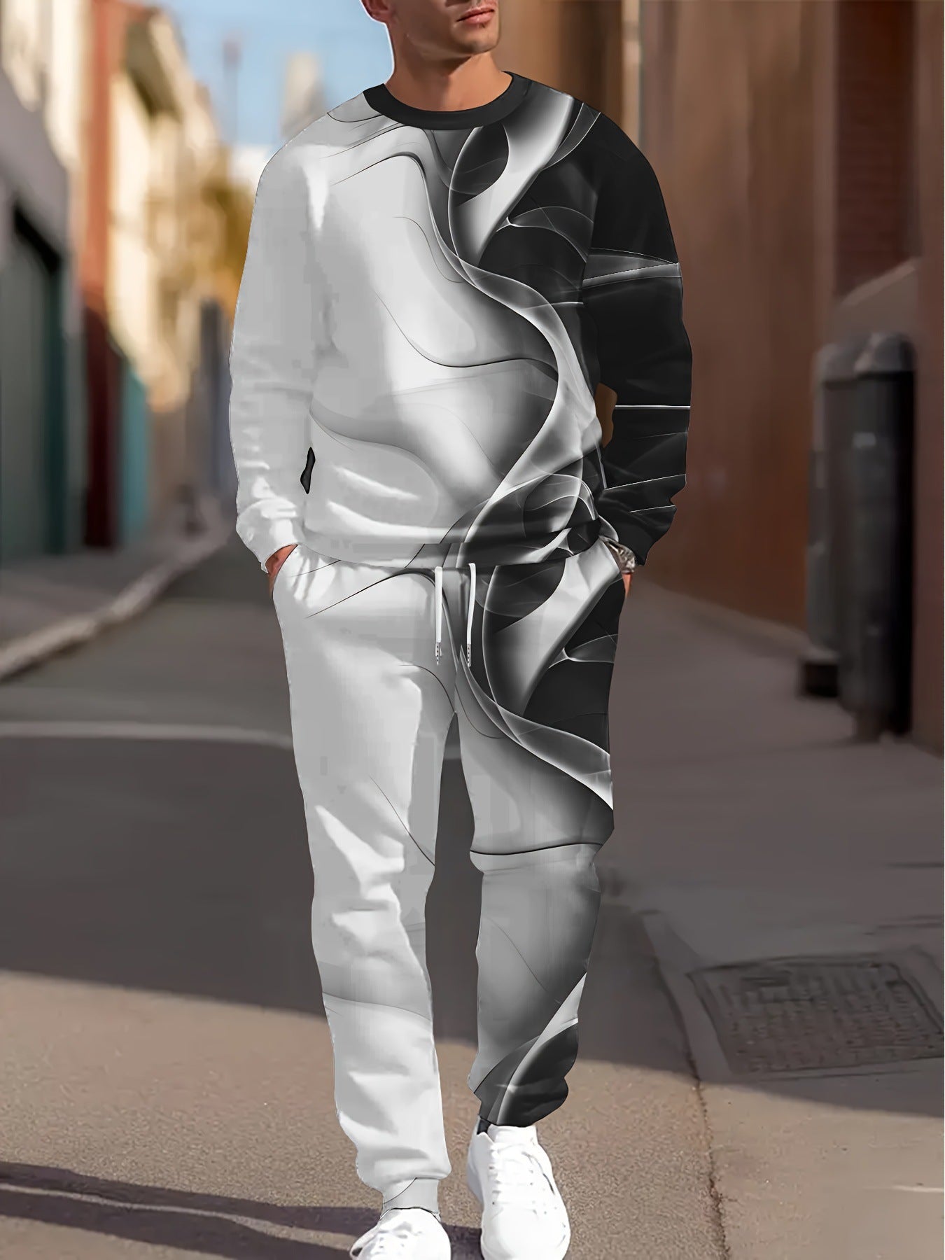 Ensemble Sport Loisir Homme Imprimé Simple Tendance - BMYANY