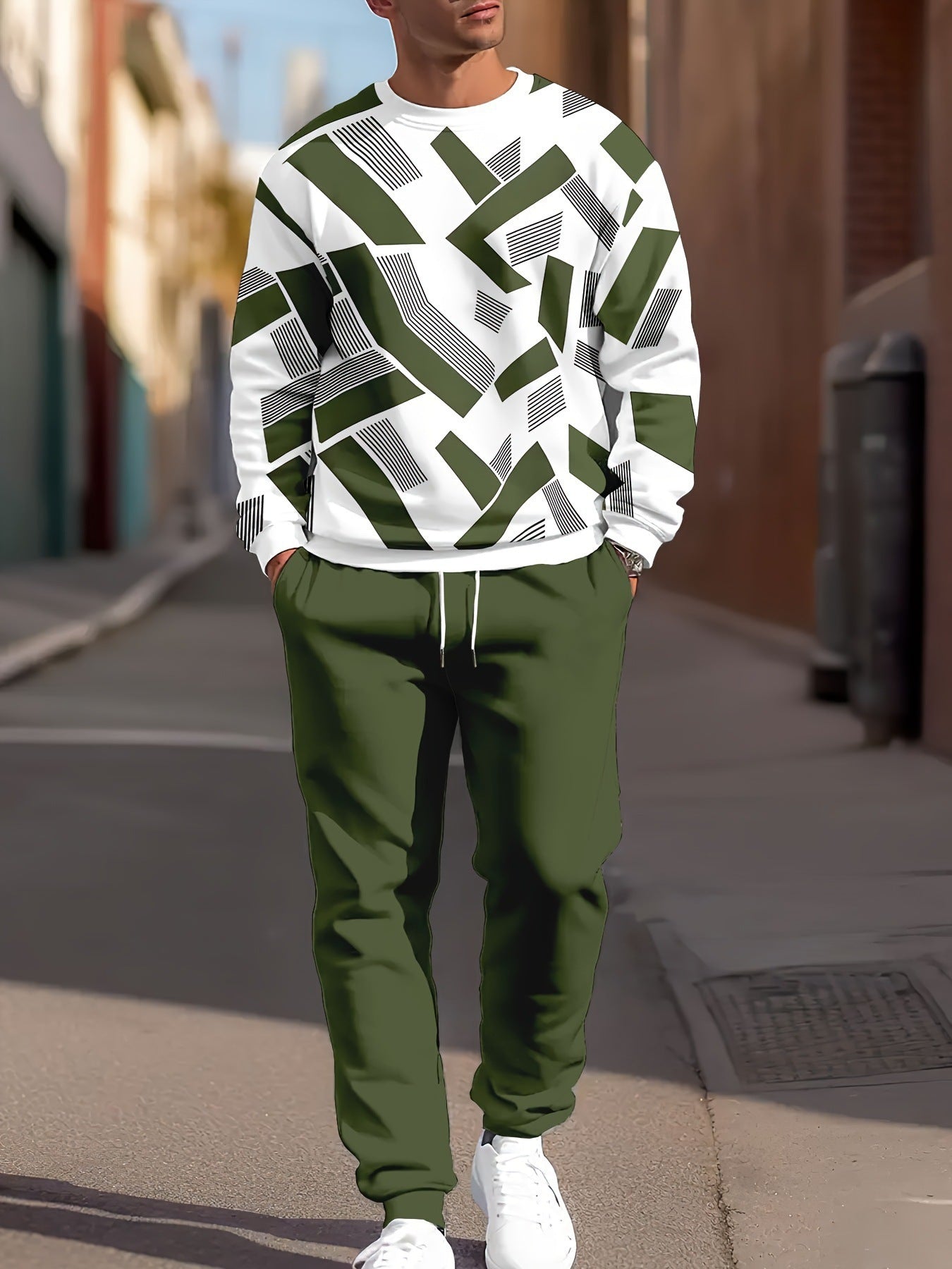 Ensemble Sport Loisir Homme Imprimé Simple Tendance - BMYANY